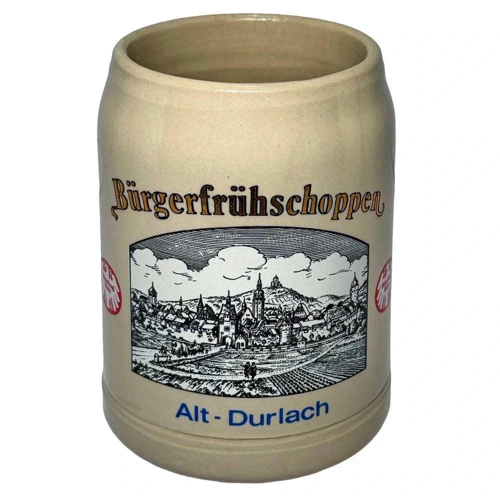 Vintage West German Beer Stein Alt-Durlach Binding Bier 0.5L Stoneware Mug